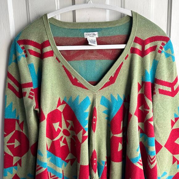 Tasha Polizzi Southwestern Poncho Fringe Sweater - Picture 3 of 7